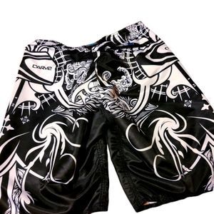 Mens Carve Medium Black an white board shorts